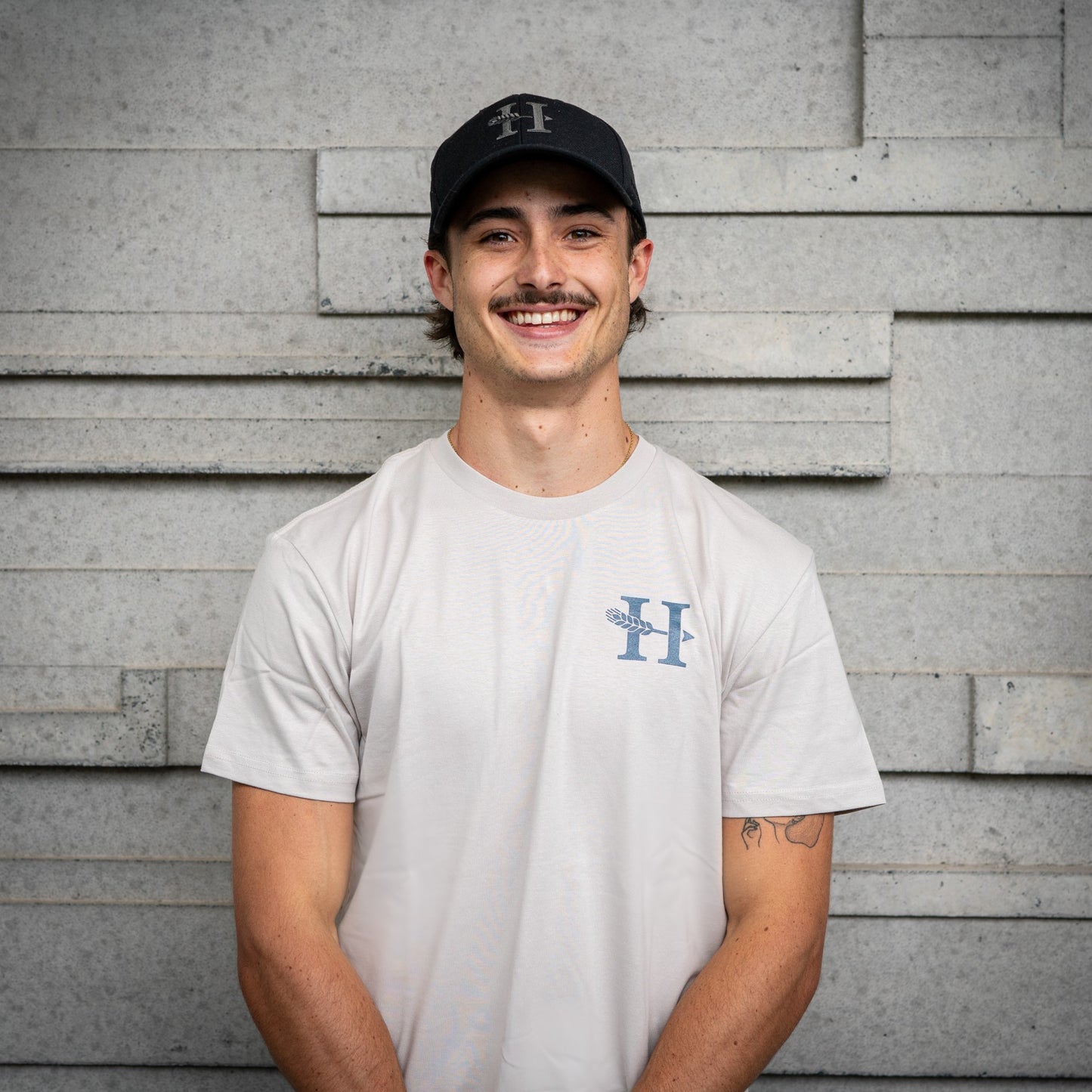 OG Logo Tee | Bone - Blue Charcoal