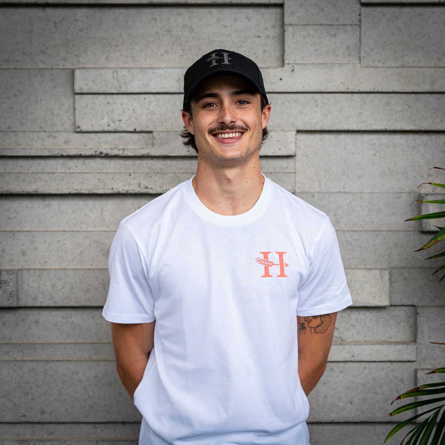 OG Logo Tee | White - Coral/Grey